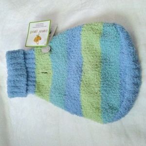 Brand New Doggie Sweater, blue and green stripes, size Small